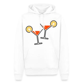 2 Cocktailgläser / Cocktail / Martini + (Orange) - Männer Premium Bio Hoodie - Weiß - Vorne - Nico (187cm)