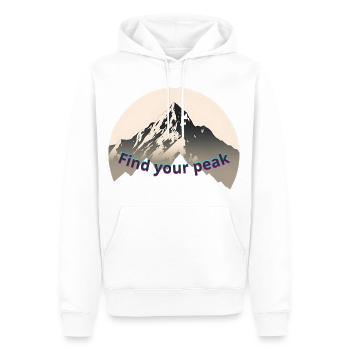 Finde deinen Gipfel 1 - Männer Premium Bio Hoodie - Weiß - Vorne - Nico (187cm)