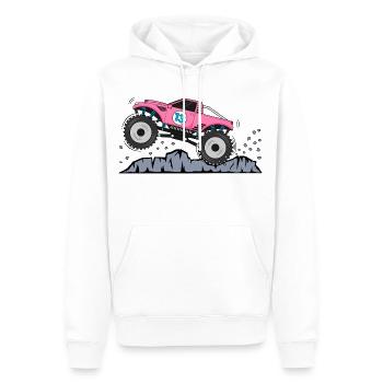 Monstertruck Geburtstag 13 Pink - Männer Premium Bio Hoodie - Weiß - Vorne - Nico (187cm)