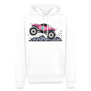 Monstertruck Geburtstag 12 Pink - Männer Premium Bio Hoodie - Weiß - Vorne - Nico (187cm)