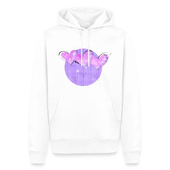 Coeurs dansants - Sweat à capuche Premium bio Homme - blanc - Devant - Nico (187cm)