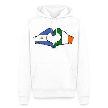 Nicaragua Irland Flagge Hände Herzform - Männer Premium Bio Hoodie - Weiß - Vorne - Nico (187cm)