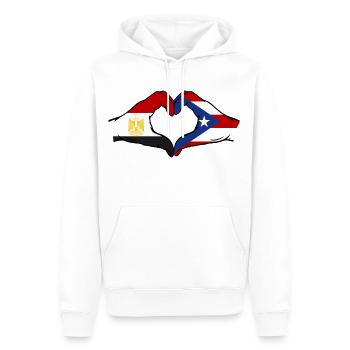 Ägypten Puerto Rico Hände Herzform - Männer Premium Bio Hoodie - Weiß - Vorne - Nico (187cm)