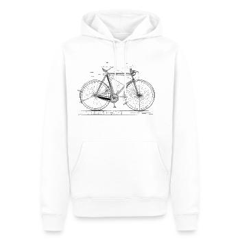 Minimalist retro bike - Men’s Premium Organic Hoodie - white - Front - Nico (187cm)