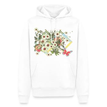 Fleurs Fleurs - Sweat à capuche Premium bio Homme - blanc - Devant - Nico (187cm)