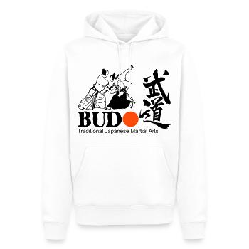 Budo Japanische Kampfkünste T Shirt - Männer Premium Bio Hoodie - Weiß - Vorne - Nico (187cm)