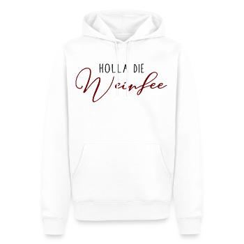 Weißwein Rotwein JGA Vino Wein - Holla die Weinfee - Männer Premium Bio Hoodie - Weiß - Vorne - Nico (187cm)