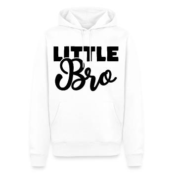 petit frère - Sweat à capuche Premium bio Homme - blanc - Devant - Nico (187cm)