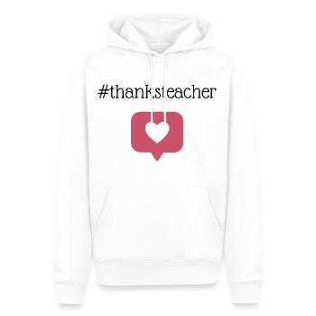Thanks Teacher - Men’s Premium Organic Hoodie - white - Front - Nico (187cm)