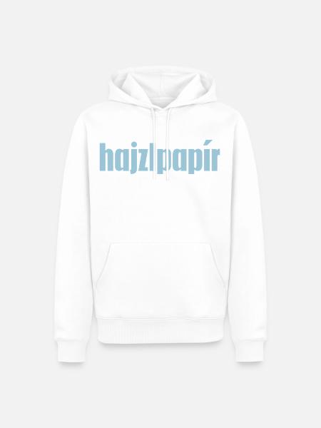Klopapier : hajzlpapir - Männer Premium Bio Hoodie - Weiß