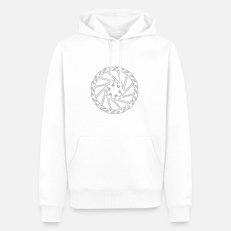 Bremsscheibe MTB - Männer Premium Bio Hoodie - Weiß