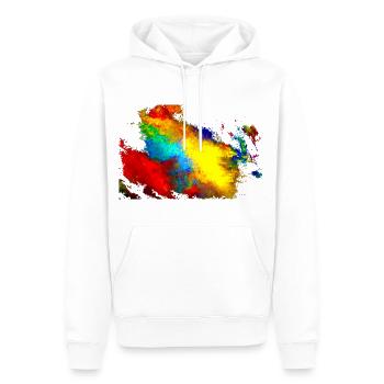"MixedArt" Acryl Paint by Marco Eckenbrecht - Männer Premium Bio Hoodie - Weiß - Vorne - Nico (187cm)