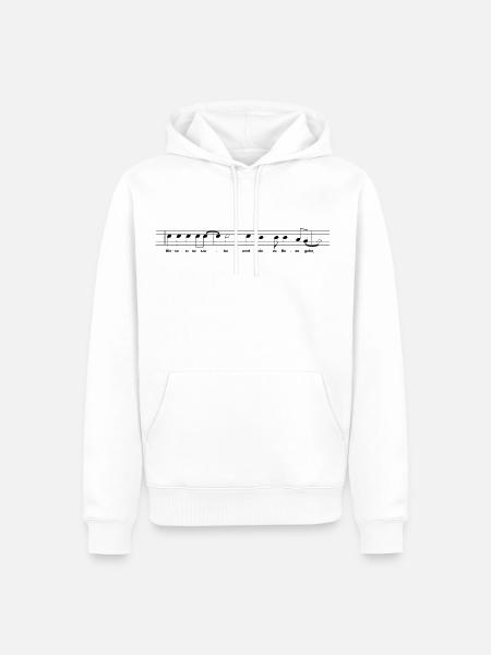 Westerland Notenzeile Black - Männer Premium Bio Hoodie - Weiß