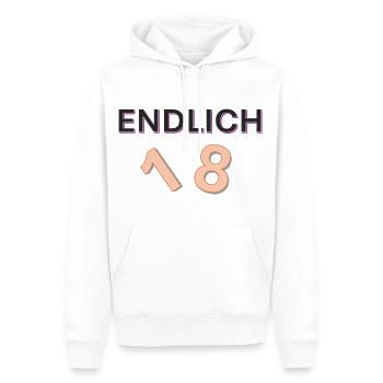 18 - Sweat à capuche Premium bio Homme - blanc - Devant - Nico (187cm)