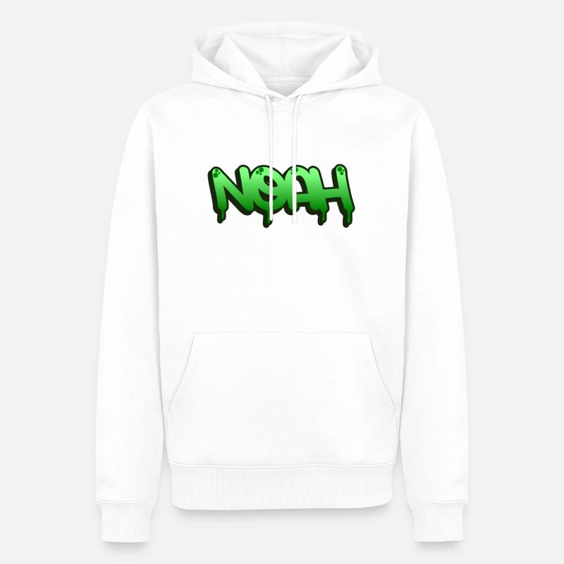 Graffiti Name Noah - Männer Premium Bio Hoodie - Weiß