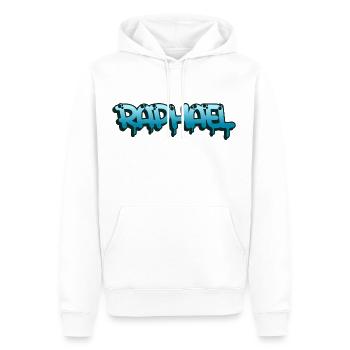 Graffiti name Raphael - Men’s Premium Organic Hoodie - white - Front - Nico (187cm)