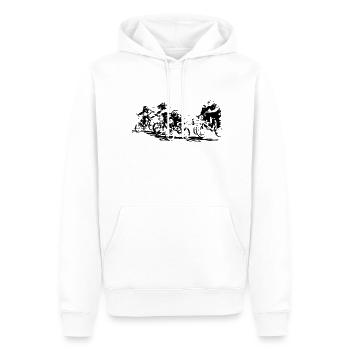 BMX (BMK) - Männer Premium Bio Hoodie - Weiß - Vorne - Nico (187cm)