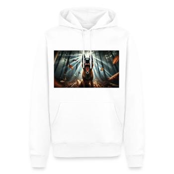 Malinois - Sweat à capuche Premium bio Homme - blanc - Devant - Nico (187cm)
