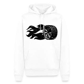 Burning Tire Flames Motorsport - Sweat à capuche Premium bio Homme - blanc - Devant - Nico (187cm)
