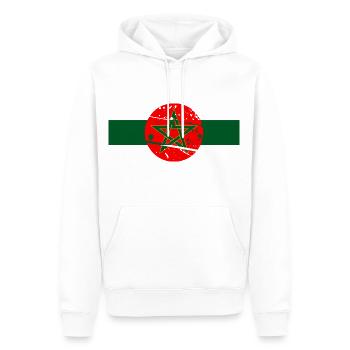 Marokko Marokkanische Flagge - Männer Premium Bio Hoodie - Weiß - Vorne - Nico (187cm)