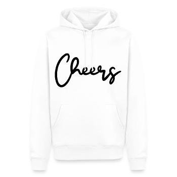 Cheers Trinkspruch - Männer Premium Bio Hoodie - Weiß - Vorne - Nico (187cm)