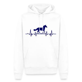 Équitation Temps Libre Cadeau Cavalier - Sweat à capuche Premium bio Homme - blanc - Devant - Nico (187cm)