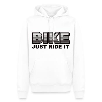 BIKE Just Ride It - Männer Premium Bio Hoodie - Weiß - Vorne - Nico (187cm)