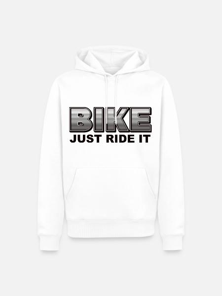 BIKE Just Ride It - Männer Premium Bio Hoodie - Weiß