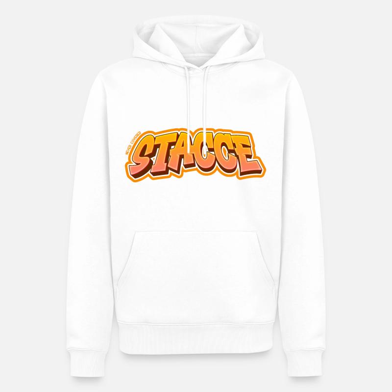Phrases romaines « STACCE » - Sweat à capuche Premium bio Homme - blanc