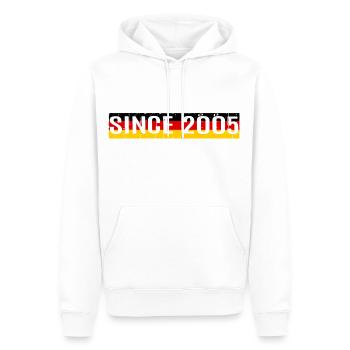 SINCE 2005 - VOLLJÄHRIG - ACHTZEHN - 18 GEBURTSTAG - Männer Premium Bio Hoodie - Weiß - Vorne - Nico (187cm)