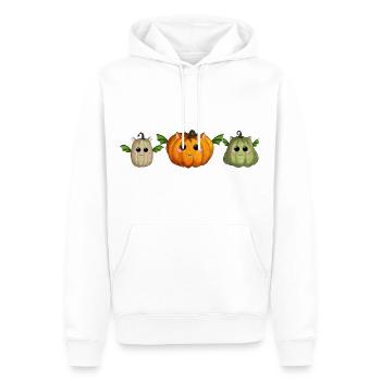 Joyeuses chauves-souris à la citrouille - Sweat à capuche Premium bio Homme - blanc - Devant - Nico (187cm)