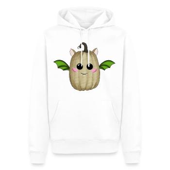 Citrouille d’Halloween brune - Sweat à capuche Premium bio Homme - blanc - Devant - Nico (187cm)