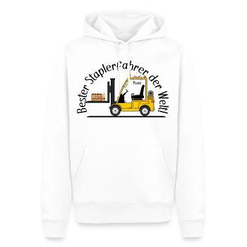 Staplerfahrer Bier Wurst beste Staplerfahrer - Männer Premium Bio Hoodie - Weiß - Vorne - Nico (187cm)