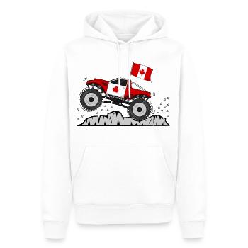 Monstertruck Kanada Flagge - Männer Premium Bio Hoodie - Weiß - Vorne - Nico (187cm)