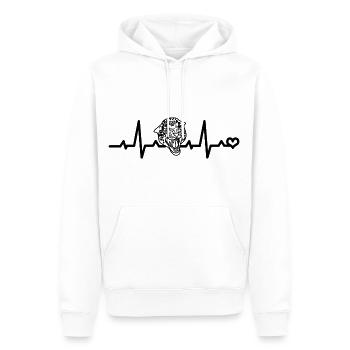 Fréquence cardiaque Jaguar - Sweat à capuche Premium bio Homme - blanc - Devant - Nico (187cm)