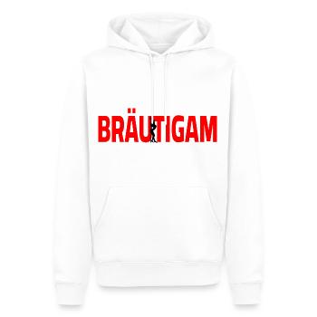 Bridegroom - Men’s Premium Organic Hoodie - white - Front - Nico (187cm)