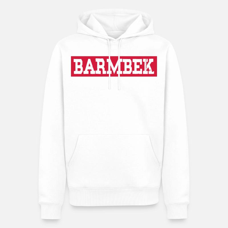 Barmbek Logo - Sweat à capuche Premium bio Homme - blanc