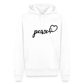 peace heartbeat peace love peace - Men’s Premium Organic Hoodie - white - Front - Nico (187cm)