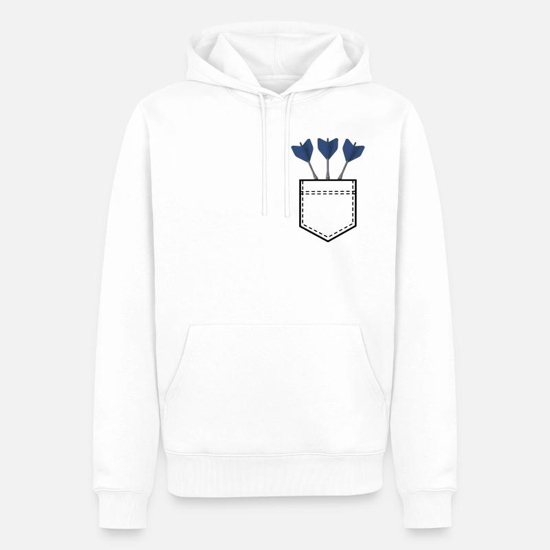 Sac chemise Fléchettes - Sweat à capuche Premium bio Homme - blanc