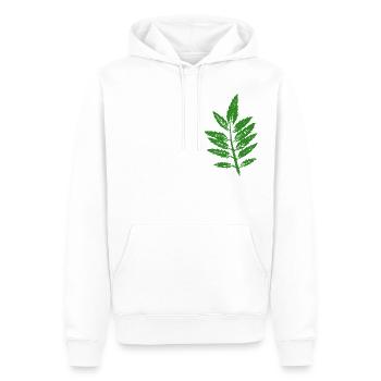 Leaf Tagetes - Men’s Premium Organic Hoodie - white - Front - Nico (187cm)