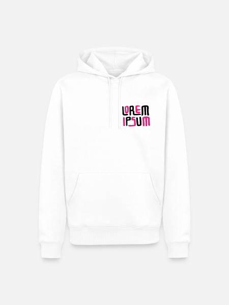 Lorem Ipsum - Sweat à capuche Premium bio Homme - blanc