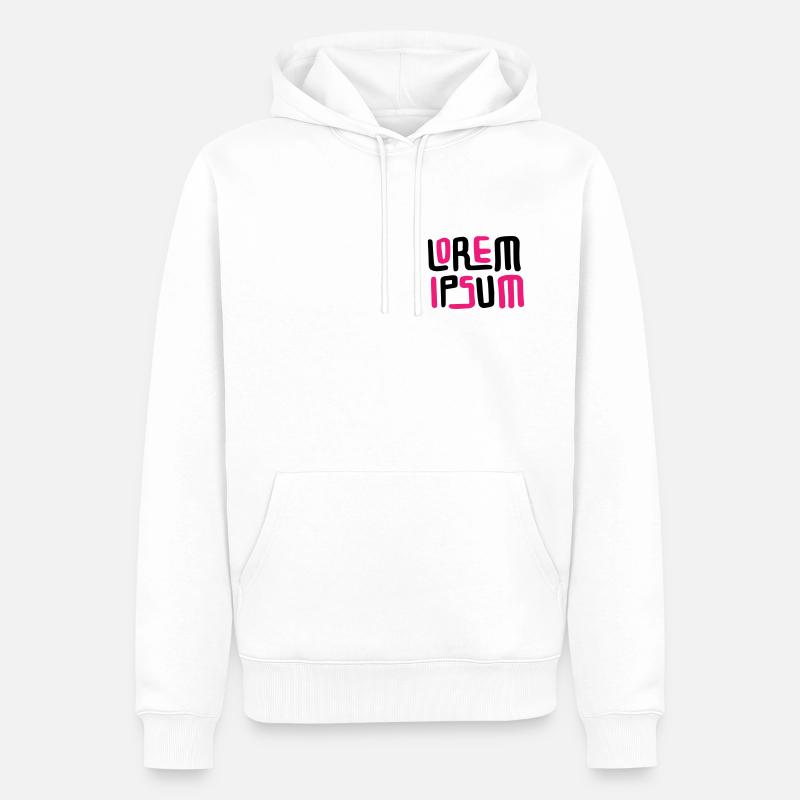 Lorem Ipsum - Sweat à capuche Premium bio Homme - blanc