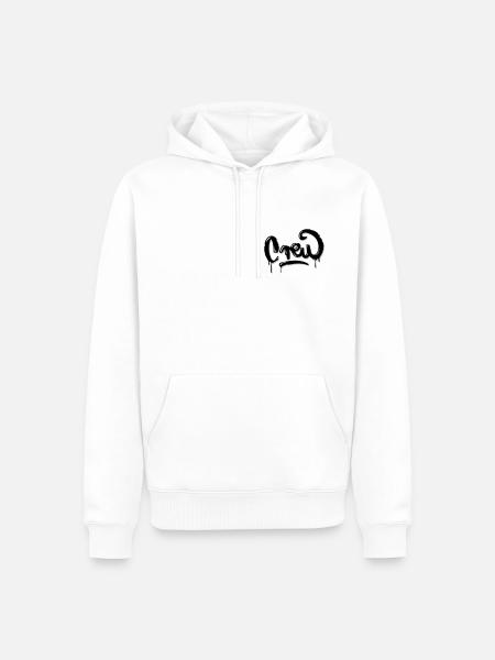 Crew - Men’s Premium Organic Hoodie - white