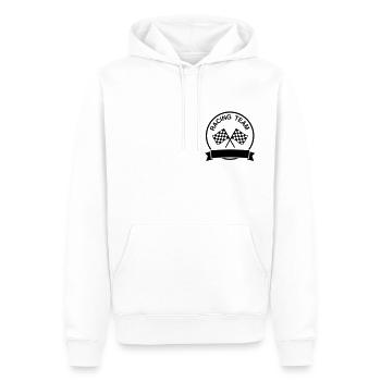 Racing Team - Männer Premium Bio Hoodie - Weiß - Vorne - Nico (187cm)
