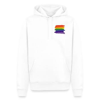 Rainbow Paint Brushes - Men’s Premium Organic Hoodie - white - Front - Nico (187cm)