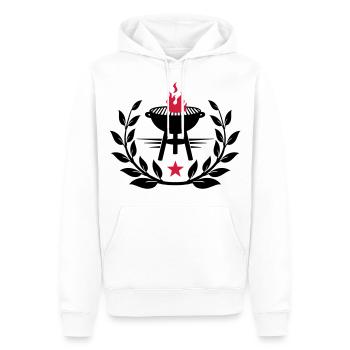 grill garland of corn - Griller Emblem - Grillen - Sweat à capuche Premium bio Homme - blanc - Devant - Nico (187cm)