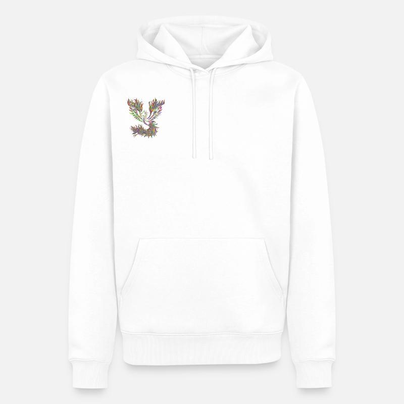Phönix - Männer Premium Bio Hoodie - Weiß