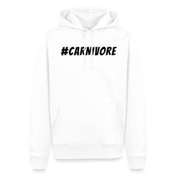 carnivore. t-shirt mangeur de viande - Sweat à capuche Premium bio Homme - blanc - Devant - Nico (187cm)