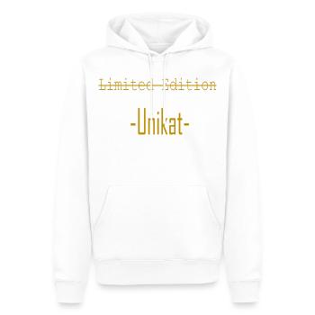 Pièce unique en édition limitée - Sweat à capuche Premium bio Homme - blanc - Devant - Nico (187cm)