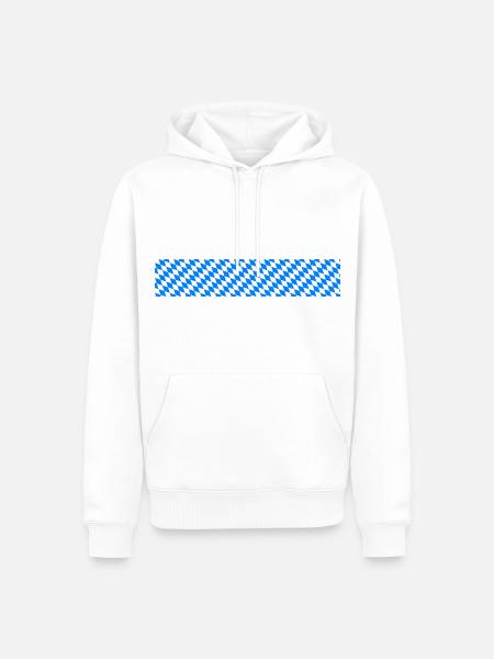Bavarian Stripe - Männer Premium Bio Hoodie - Weiß